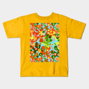 Garden of Earthly Delights on Sky Blue Vertical Double Kids T-Shirt